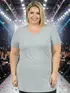 Blusa visco longa plus size