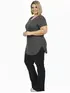Blusa visco longa plus size