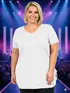 Blusa visco longa plus size