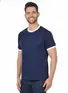 Camiseta lisa punho de outra cor