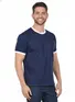 Camiseta lisa punho de outra cor
