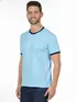 Camiseta lisa punho de outra cor