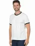 Camiseta lisa punho de outra cor