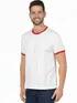 Camiseta lisa punho de outra cor