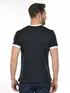 Camiseta lisa punho de outra cor