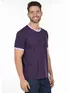 Camiseta lisa punho de outra cor