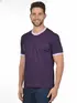 Camiseta lisa punho de outra cor