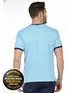 Camiseta lisa punho de outra cor