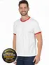 Camiseta lisa punho de outra cor