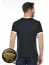 Camiseta lisa punho de outra cor