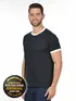 Camiseta lisa punho de outra cor