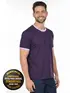 Camiseta lisa punho de outra cor