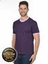 Camiseta lisa punho de outra cor