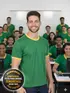 Camiseta lisa punho de outra cor