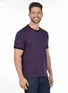 Camiseta lisa punho de outra cor