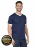 Camiseta lisa punho de outra cor