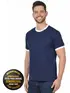 Camiseta lisa punho de outra cor