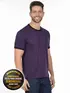 Camiseta lisa punho de outra cor