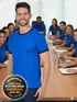 Camiseta lisa punho de outra cor