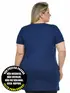 Blusa longa v nova plus size
