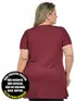 Blusa longa v nova plus size