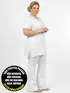 Blusa longa v nova plus size