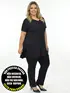 Blusa longa v nova plus size