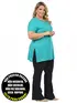 Blusa longa v nova plus size