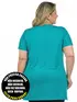 Blusa longa v nova plus size