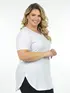 Blusa Plus Size Longa Lisa Fenomenal