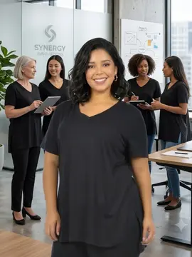 Blusa V Longa Plus Size Fenomenal (Sem Elasticidade)