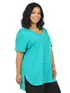 Blusa V Longa Plus Size Fenomenal (Sem Elasticidade)