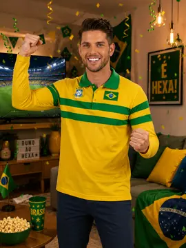 Polo Manga Longa Brasil
