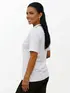 Camiseta feminina oversized lisa premium