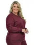 Blusão unissex plus size moletom flanelado