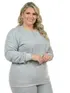 Blusão unissex plus size moletom flanelado