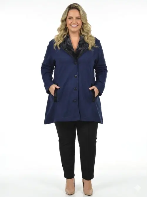 Casaco Pele Plus Size Fenomenal