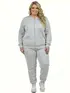Jaqueta moletom flanelado plus size feminino fenomenal
