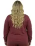 Jaqueta moletom flanelado plus size feminino fenomenal