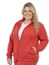 Jaqueta moletom flanelado plus size feminino fenomenal