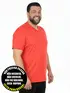 Camiseta masculina plus size decote v malha fria(sem elasticidade)