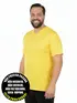 Camiseta masculina plus size decote v malha fria(sem elasticidade)