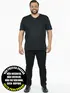 Camiseta masculina plus size decote v malha fria(sem elasticidade)