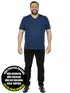 Camiseta masculina plus size decote v malha fria(sem elasticidade)