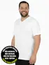 Camiseta masculina plus size decote v malha fria(sem elasticidade)