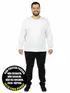Camiseta manga longa malha fria plus size fenomenal