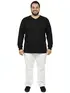 Camiseta Decote V Manga Longa Plus Size Fenomenal