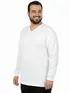 Camiseta Decote V Manga Longa Plus Size Fenomenal