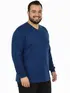 Camiseta Decote V Manga Longa Plus Size Fenomenal