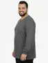 Camiseta Decote V Manga Longa Plus Size Fenomenal